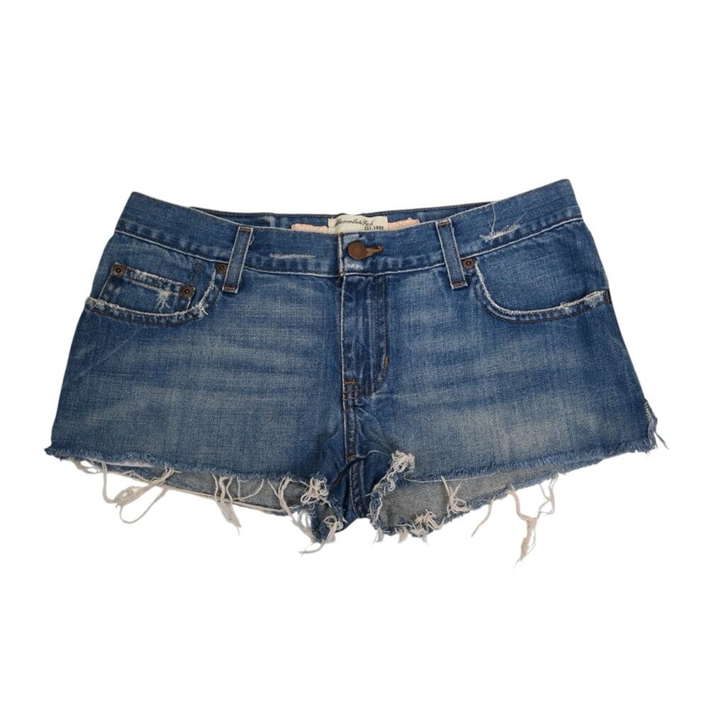 Abercrombie & Fitch Womens 4 Distressed Cutoff Denim Jean Shorts